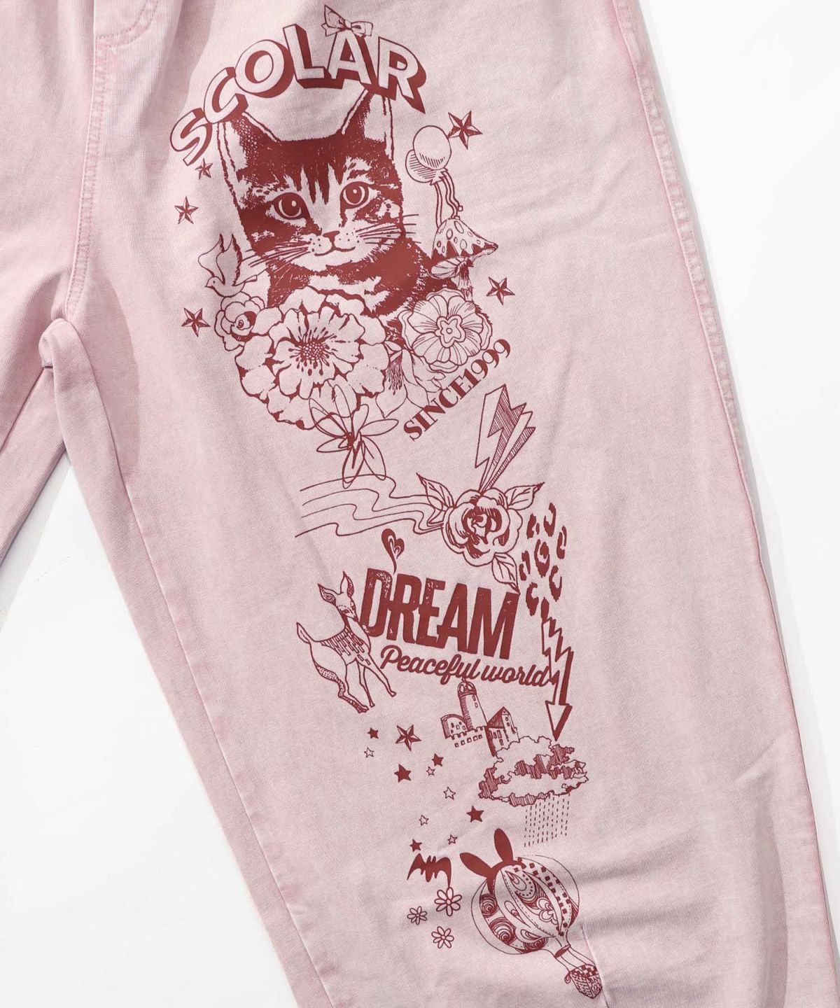 チョーク風柄コクーンパンツ-13