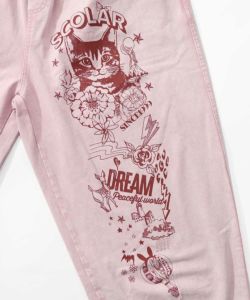 チョーク風柄コクーンパンツ-13