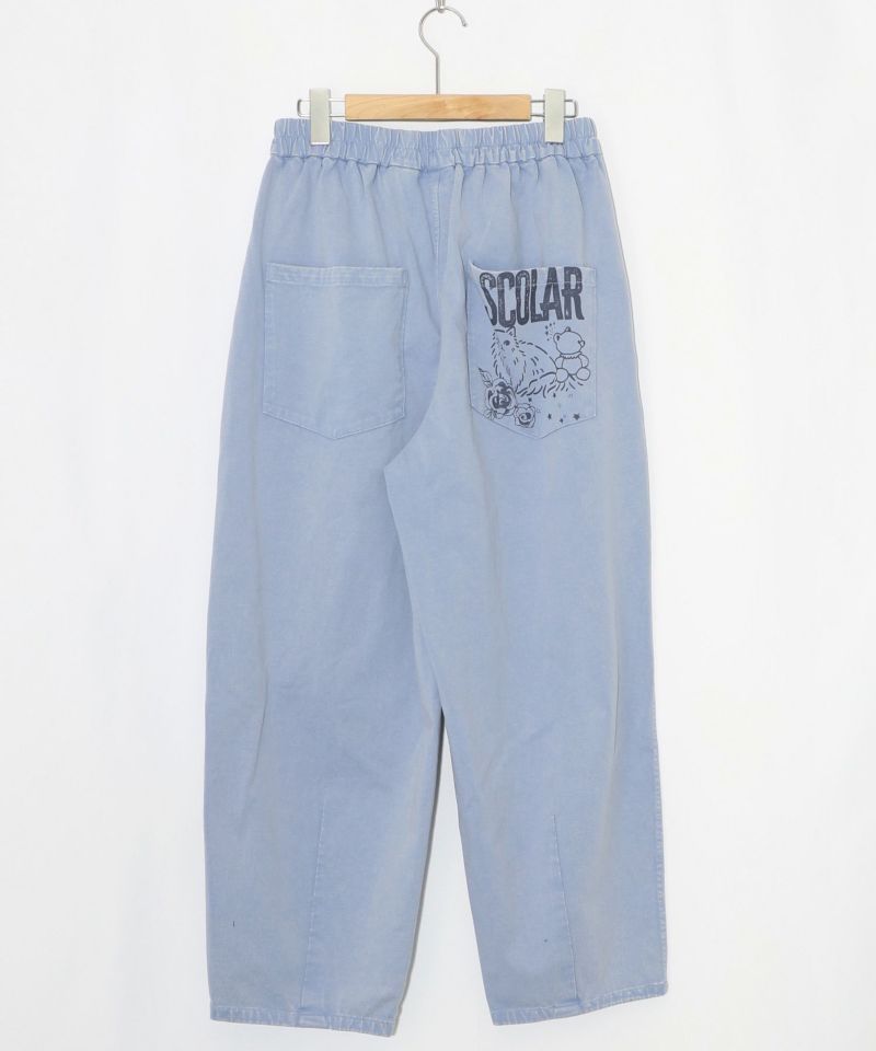 チョーク風柄コクーンパンツ-15