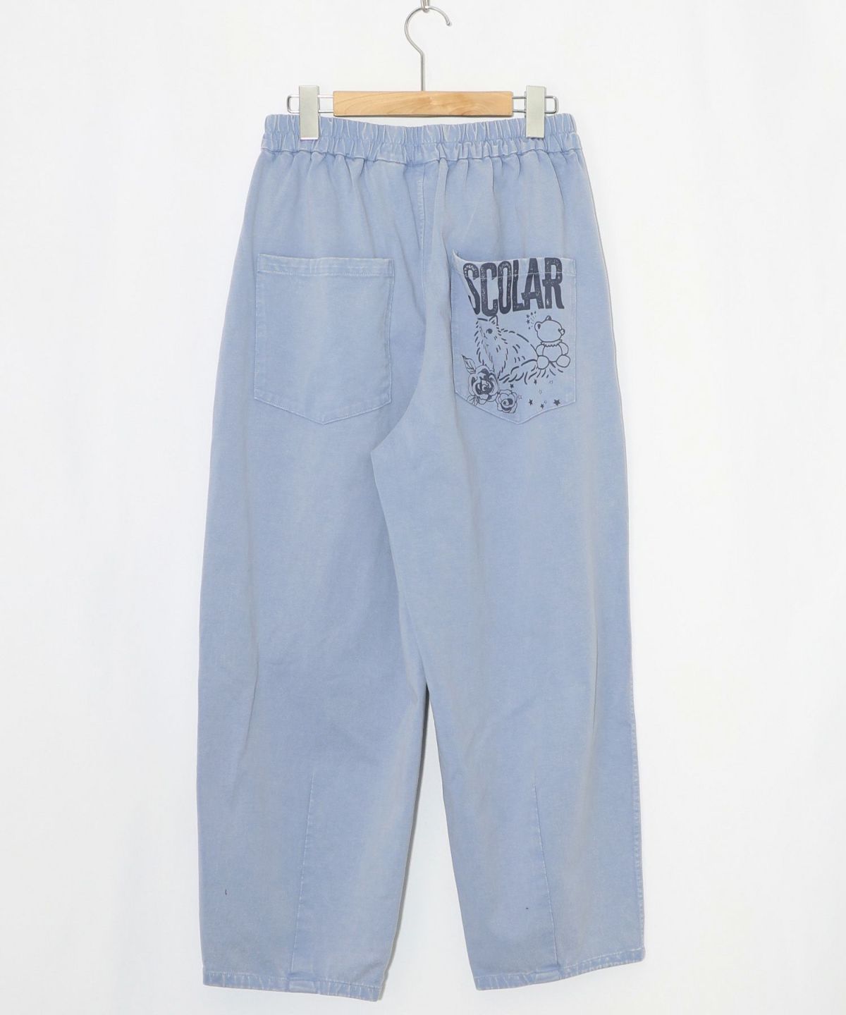 チョーク風柄コクーンパンツ-15