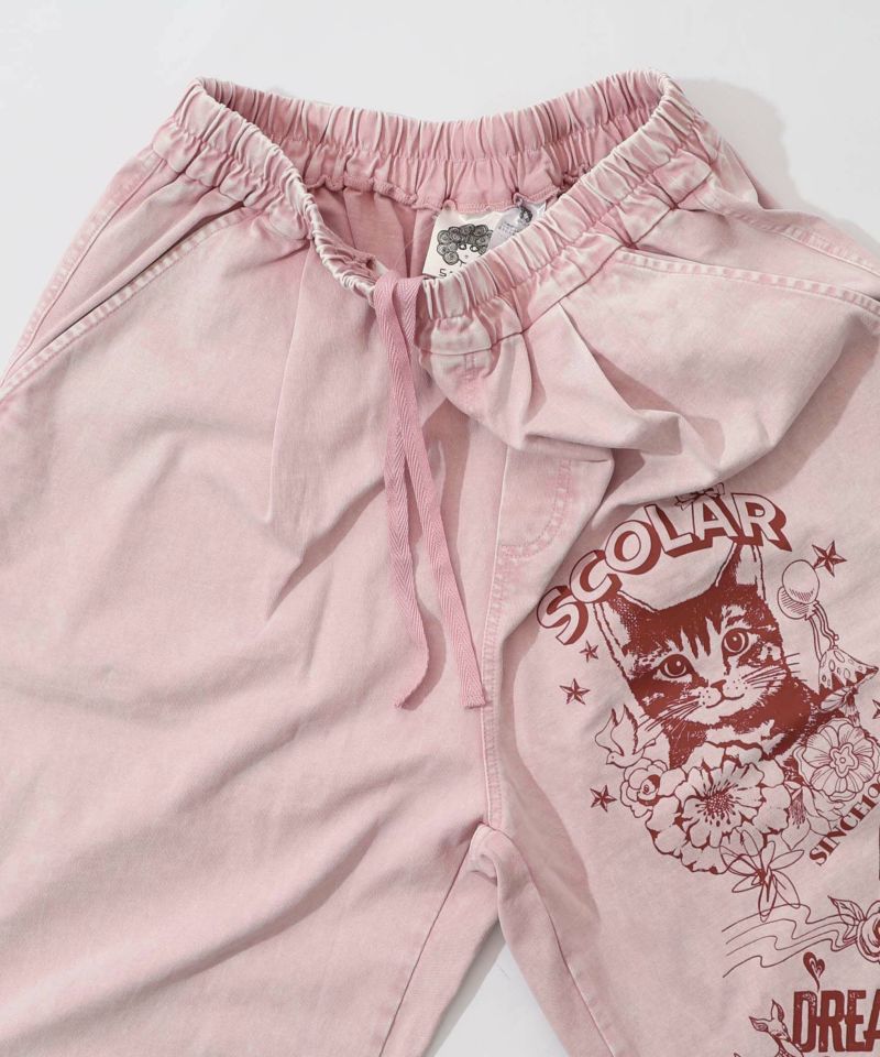 チョーク風柄コクーンパンツ-18