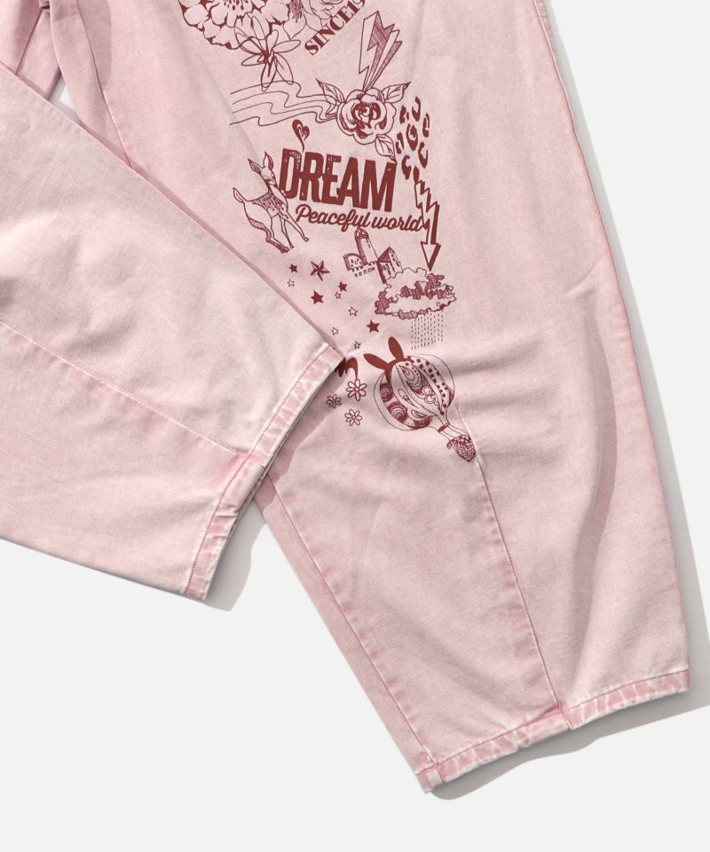 チョーク風柄コクーンパンツ-19