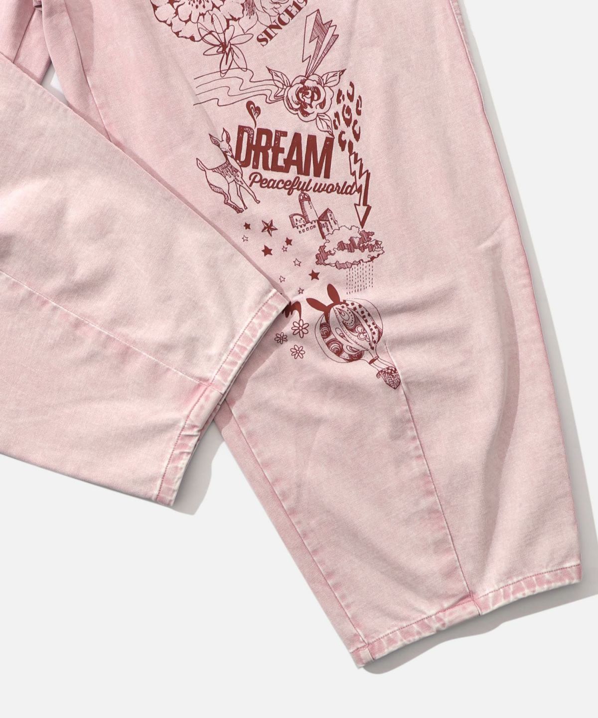 チョーク風柄コクーンパンツ-19