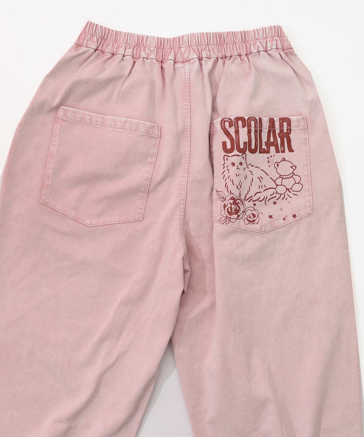 チョーク風柄コクーンパンツ-21