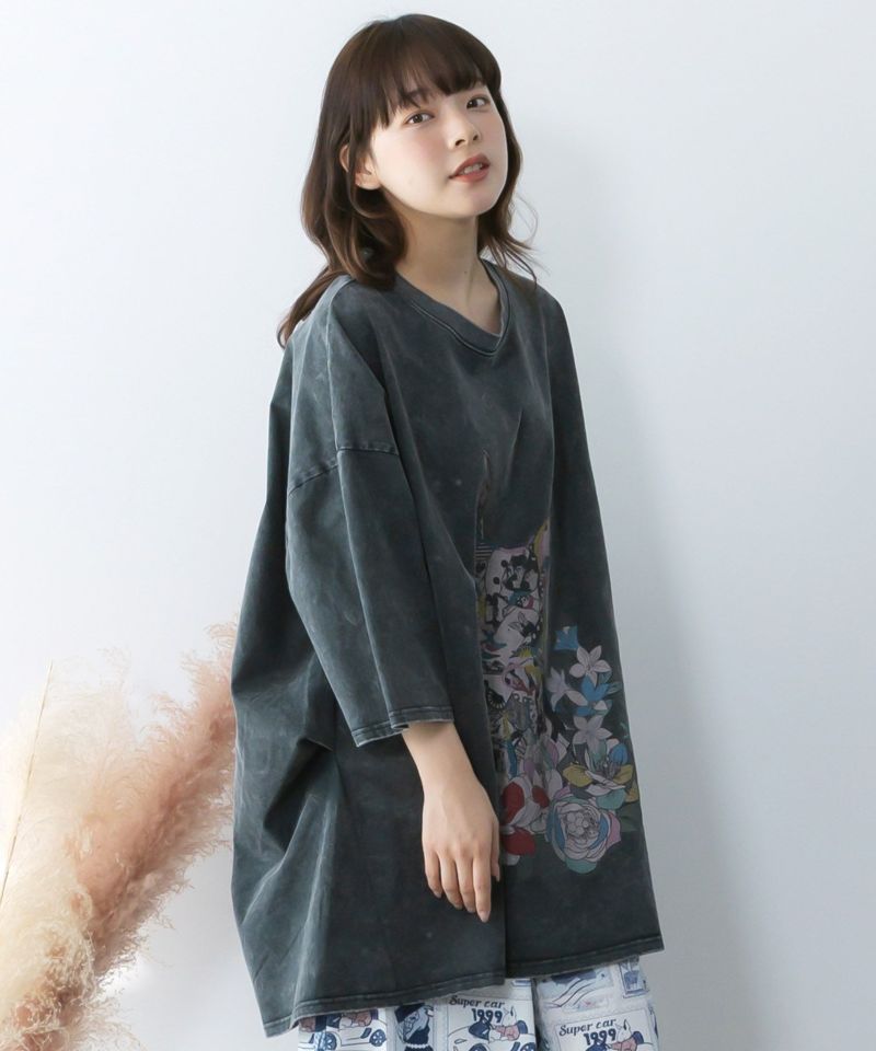 パッチワークウサギ柄ヴィンテージ風プルオーバー-4