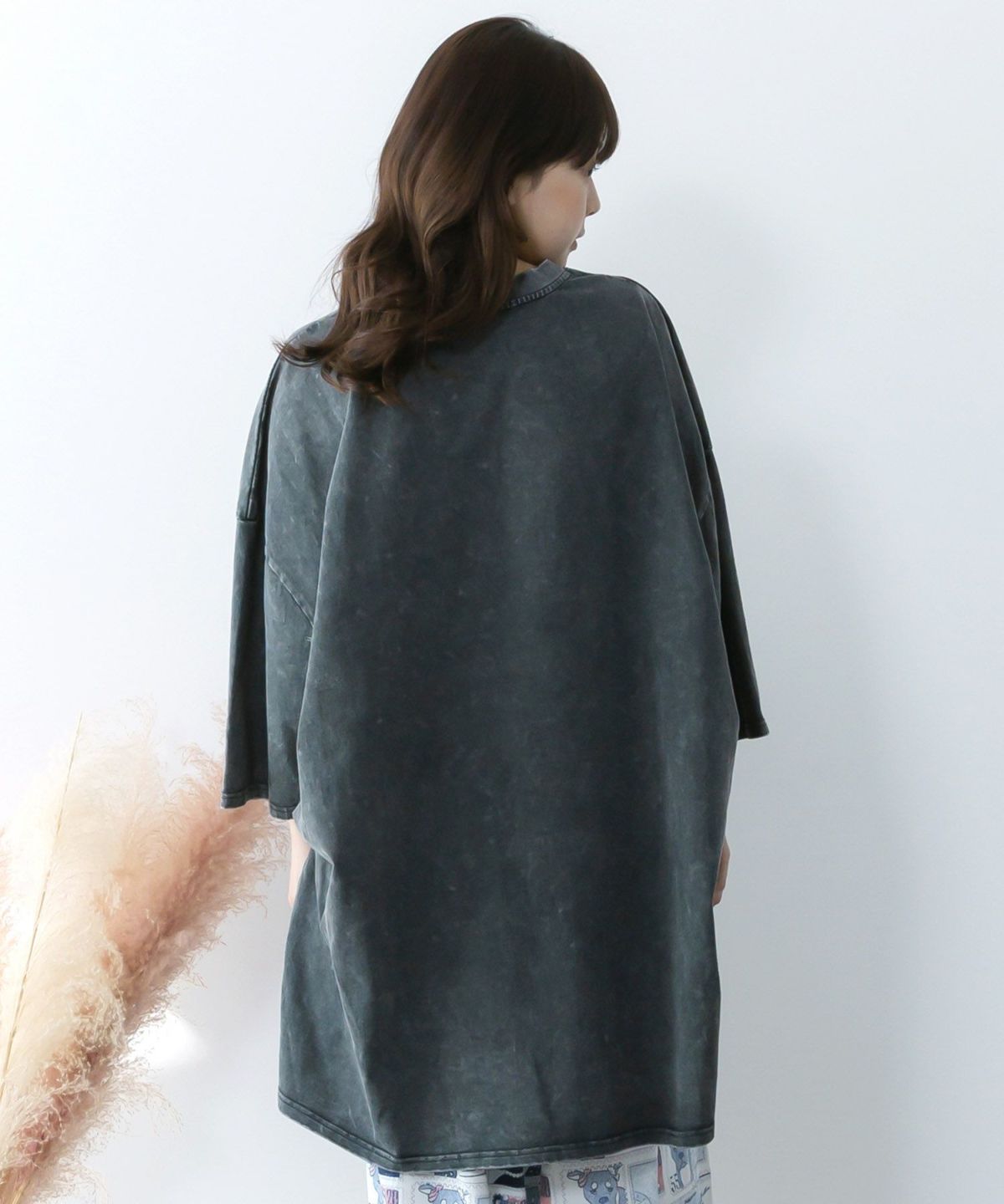 パッチワークウサギ柄ヴィンテージ風プルオーバー-5