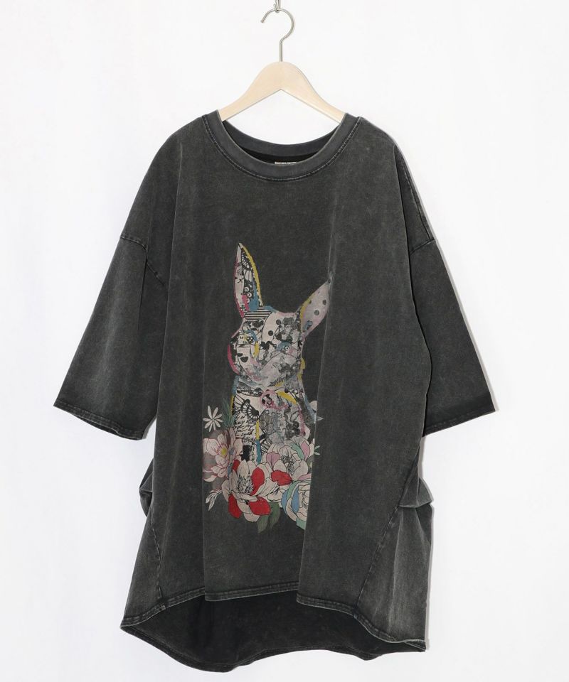 パッチワークウサギ柄ヴィンテージ風プルオーバー-10