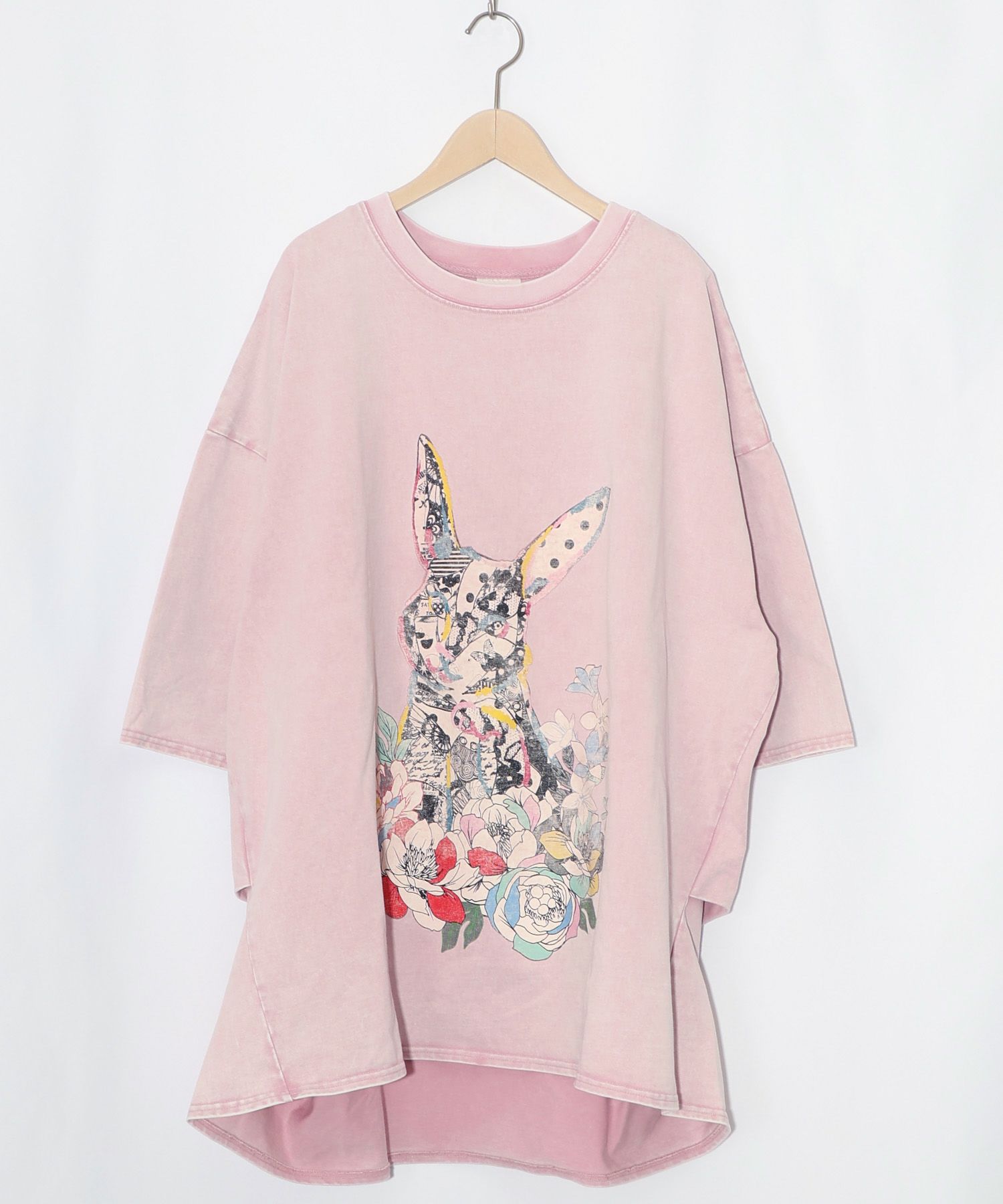 パッチワークウサギ柄ヴィンテージ風プルオーバー-12