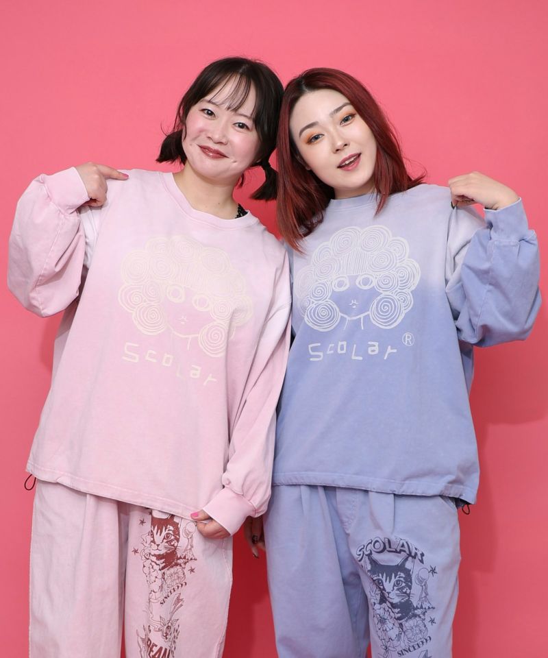 スカラーちゃん柄ヴィンテージ風プルオーバー-2