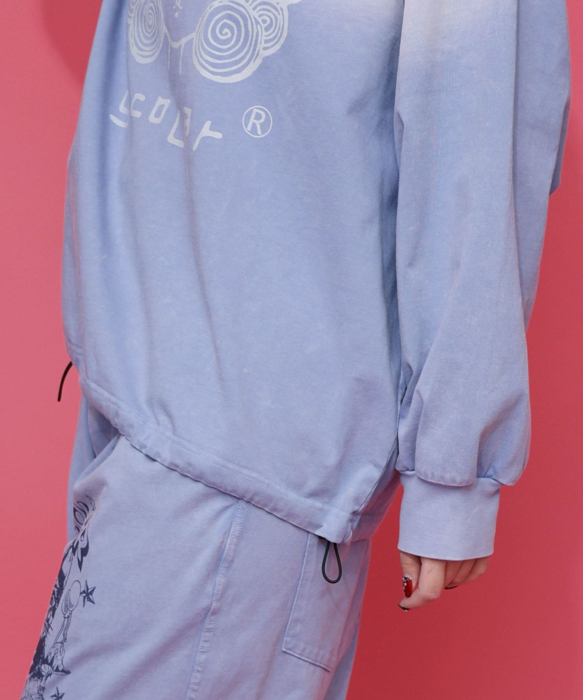 スカラーちゃん柄ヴィンテージ風プルオーバー-6