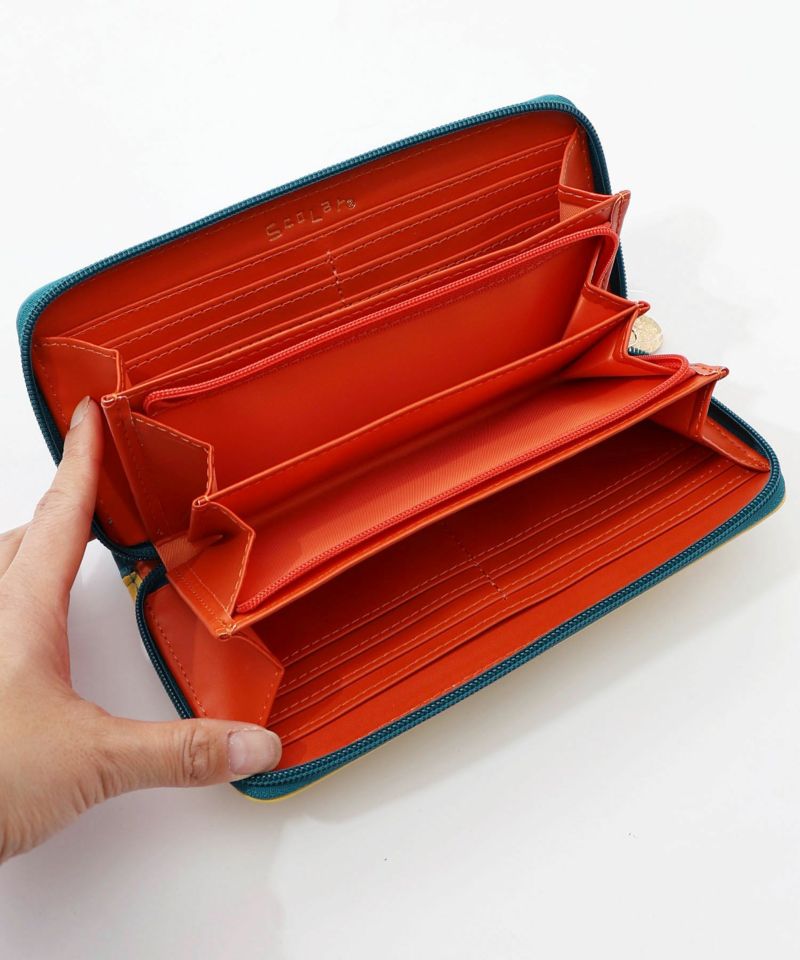 頭巾わんちゃん×ドット柄 ロゴ刺繍入り長財布-5