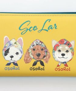 頭巾わんちゃん×ドット柄 ロゴ刺繍入り長財布-6