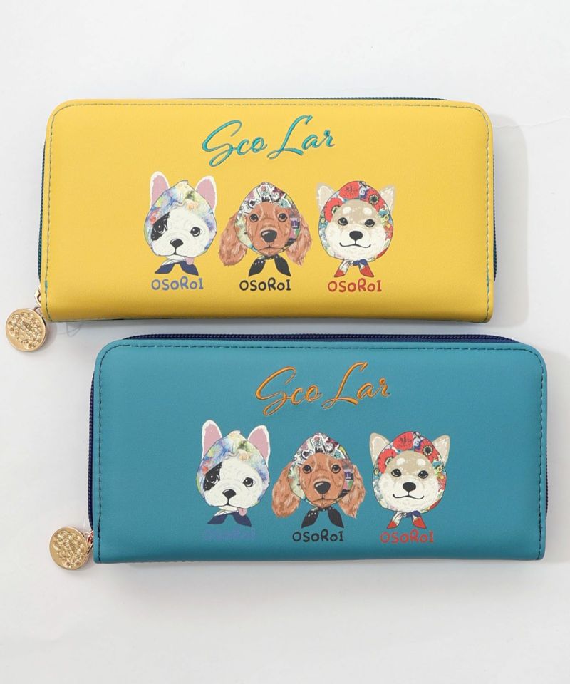 頭巾わんちゃん×ドット柄 ロゴ刺繍入り長財布-17