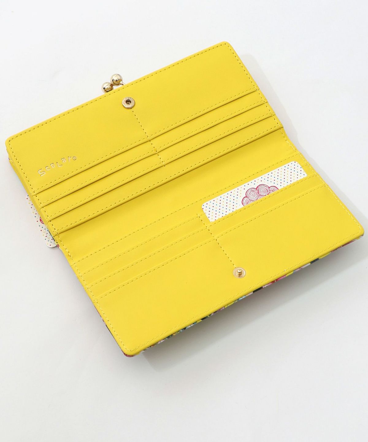 黒ネコ×スカラーちゃん 花柄長財布-5