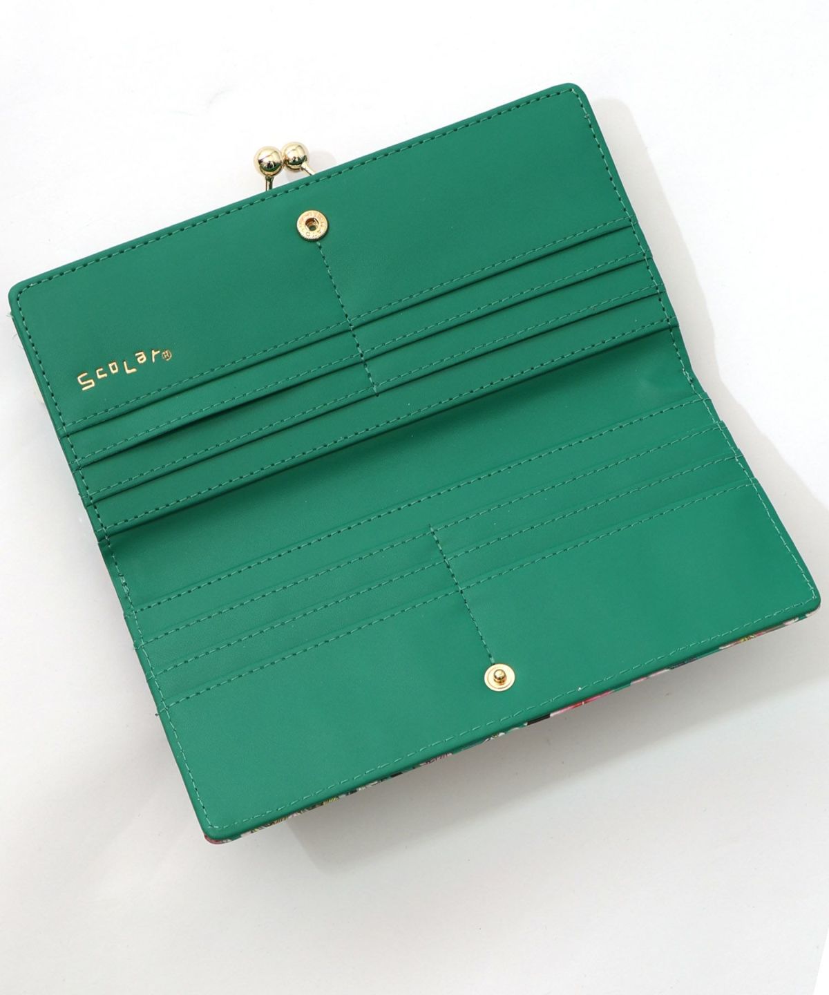 黒ネコ×スカラーちゃん 花柄長財布-9