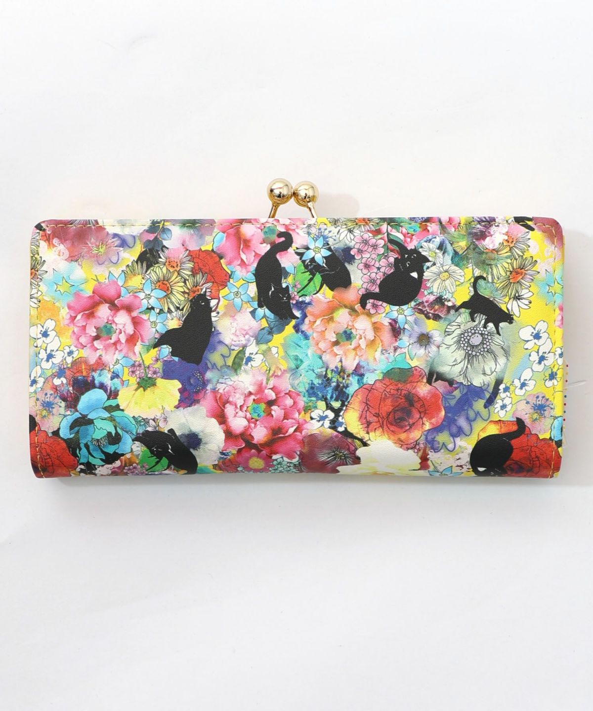 黒ネコ×スカラーちゃん 花柄長財布-12