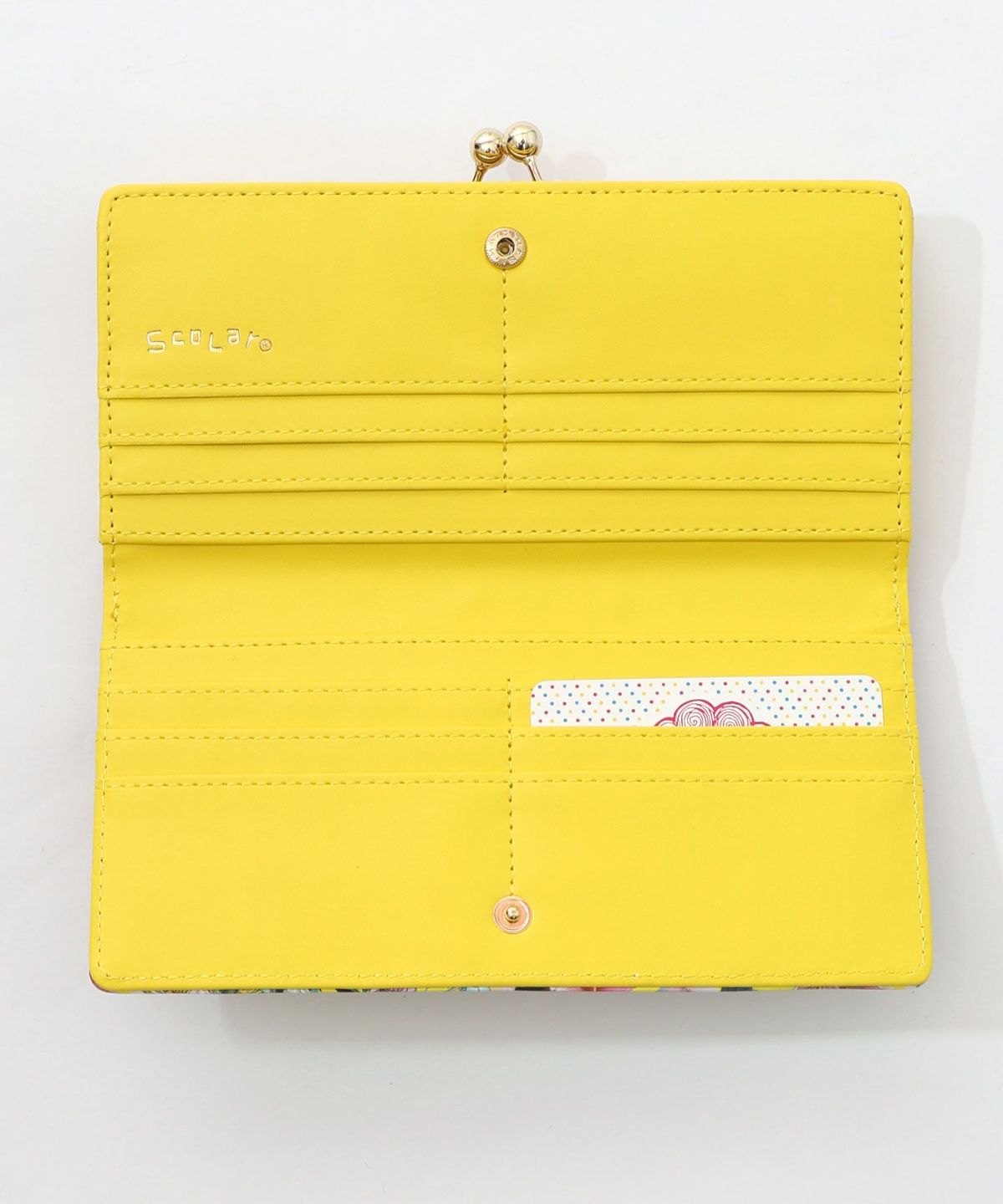 黒ネコ×スカラーちゃん 花柄長財布-14