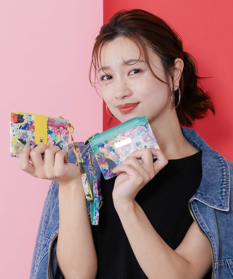 黒ネコ×スカラーちゃん 花柄フラグメントケース-2