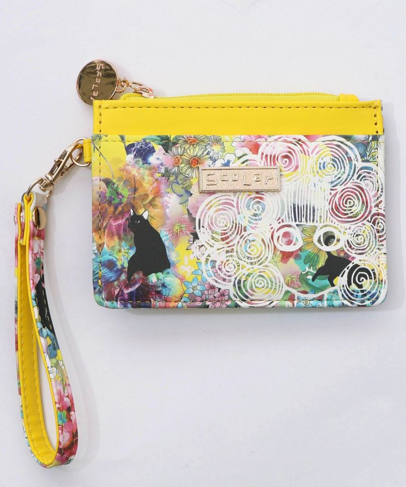 黒ネコ×スカラーちゃん 花柄フラグメントケース-3