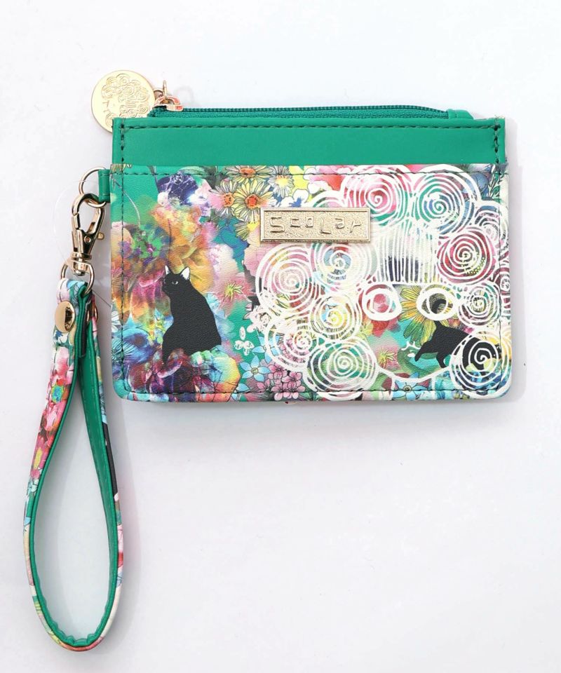 黒ネコ×スカラーちゃん 花柄フラグメントケース-6