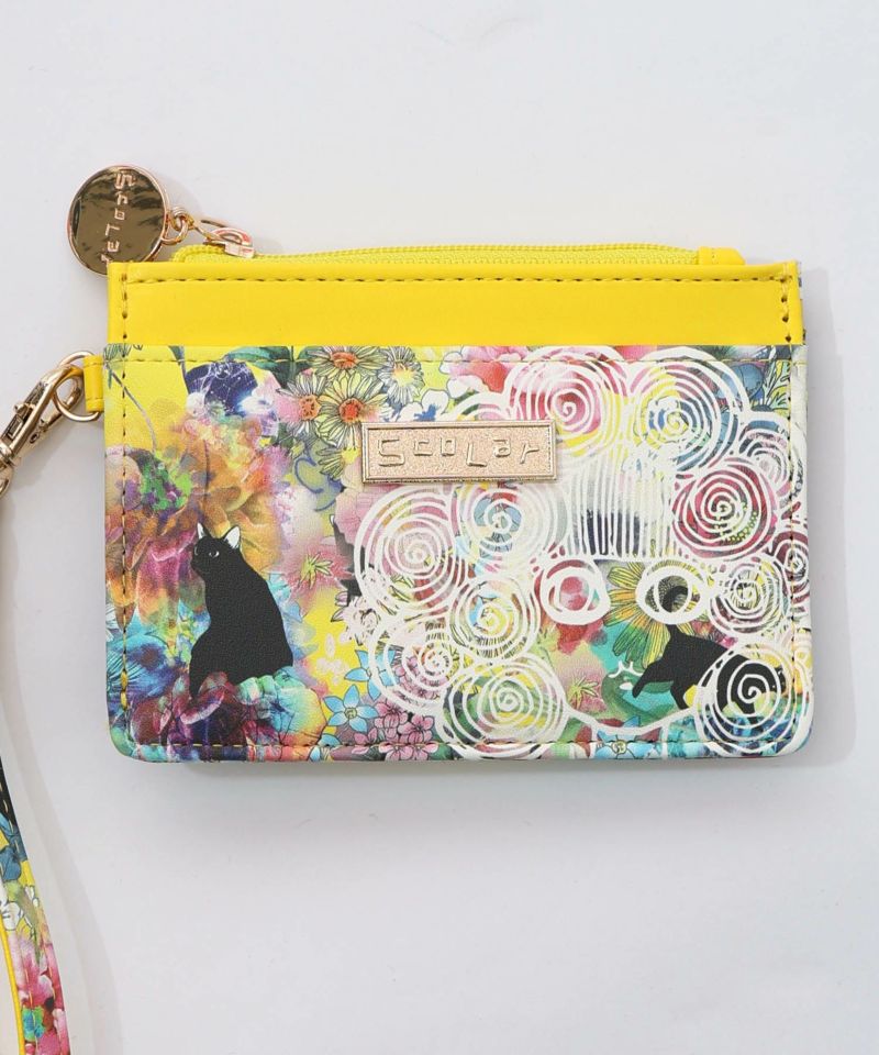 黒ネコ×スカラーちゃん 花柄フラグメントケース-9
