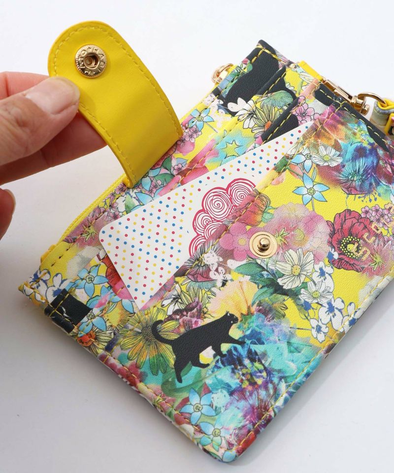 黒ネコ×スカラーちゃん 花柄フラグメントケース-11