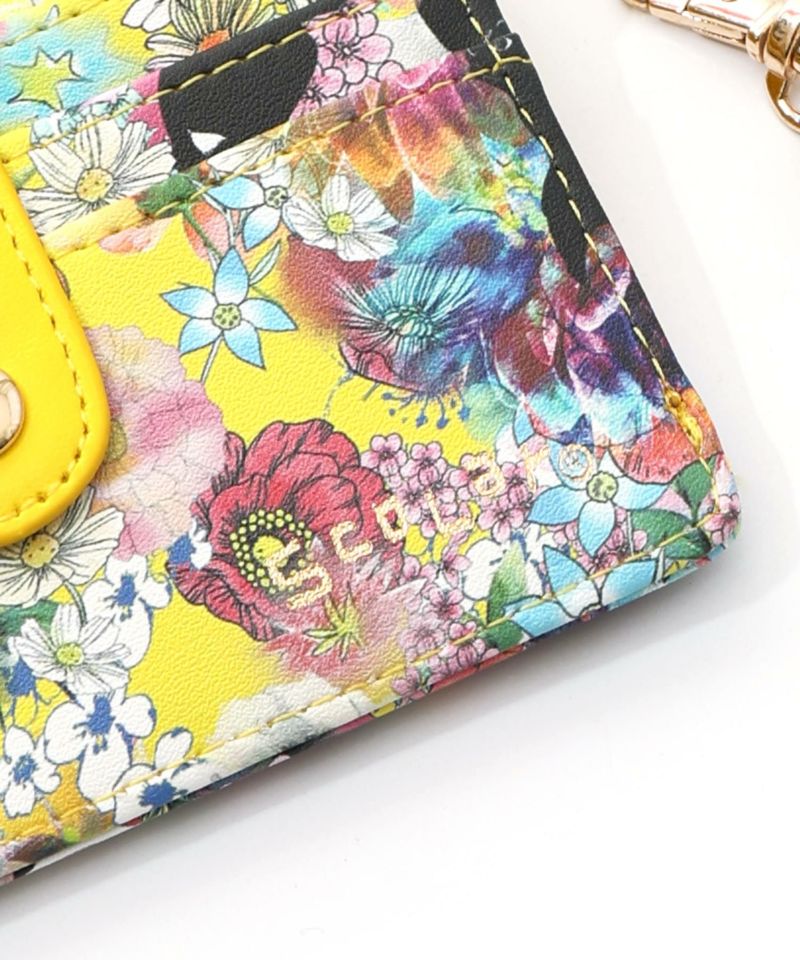 黒ネコ×スカラーちゃん 花柄フラグメントケース-13