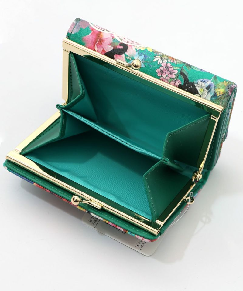 黒ネコ×スカラーちゃん 花柄口金財布-19