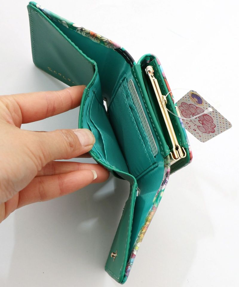 黒ネコ×スカラーちゃん 花柄口金財布-20