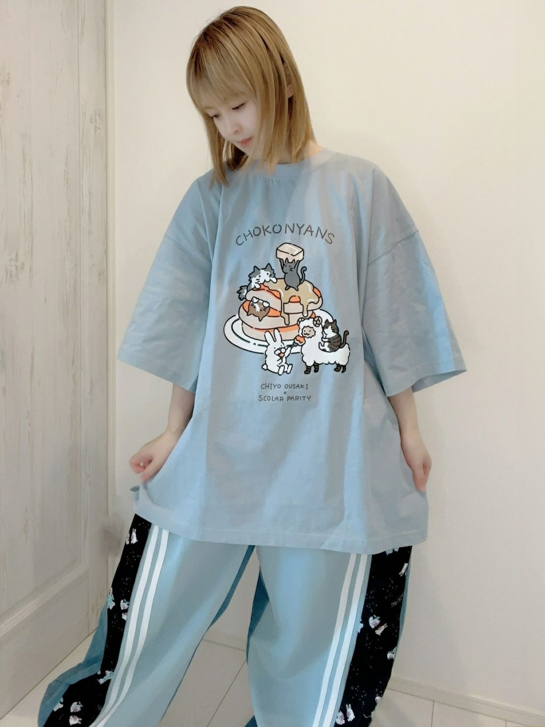 ちょこにゃんず パンケーキTシャツ-2