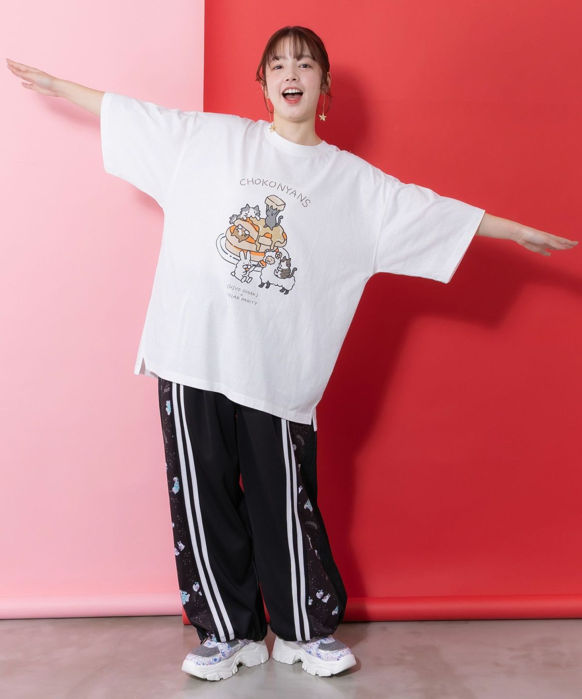 ちょこにゃんず パンケーキTシャツ-4