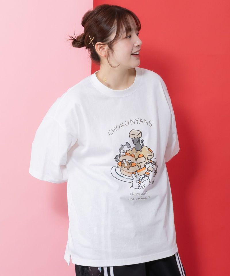 ちょこにゃんず パンケーキTシャツ-8