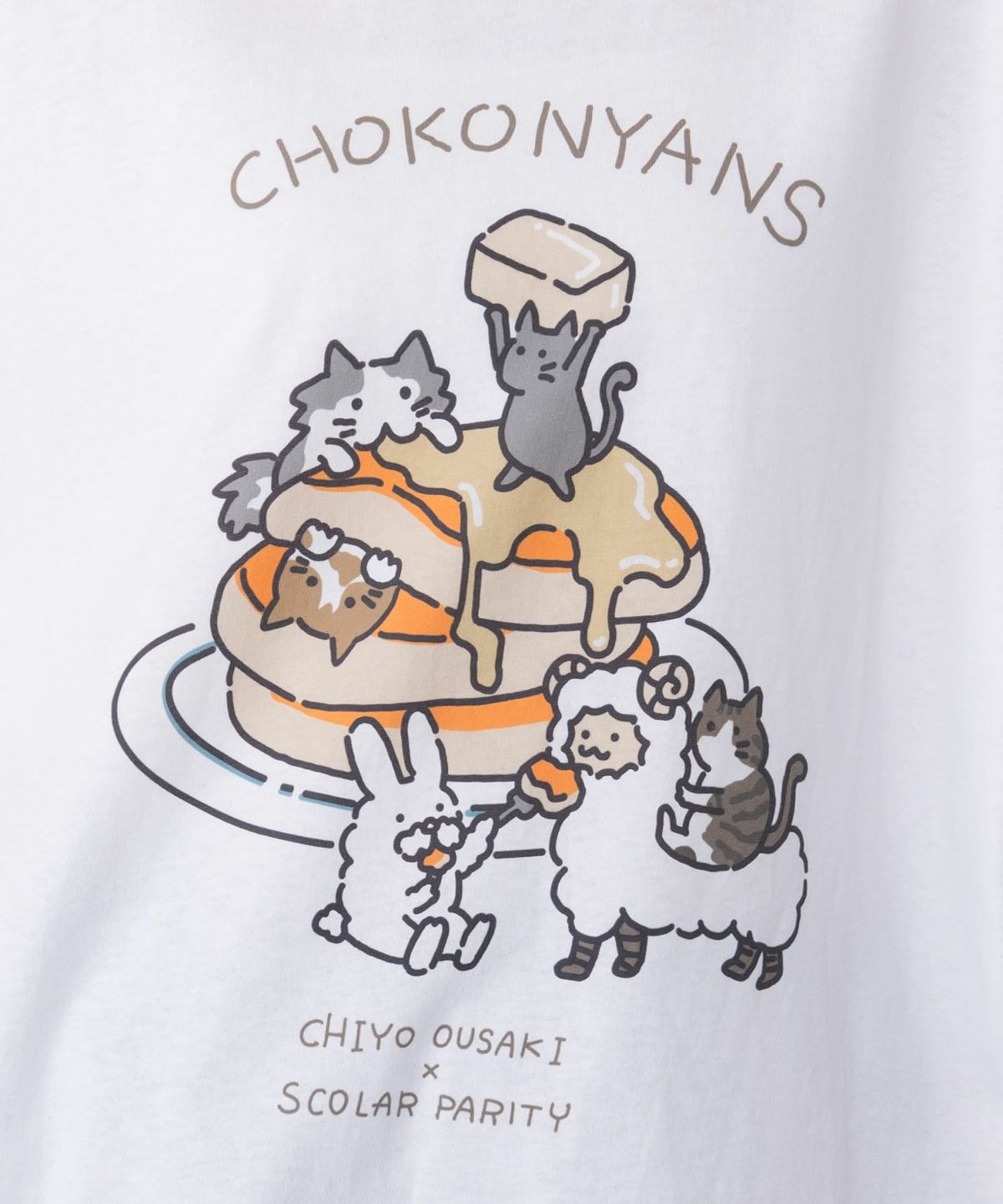ちょこにゃんず パンケーキTシャツ-10