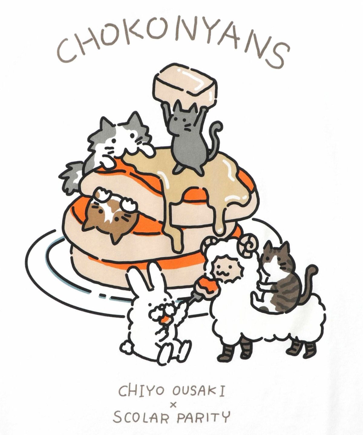 ちょこにゃんず パンケーキTシャツ-19