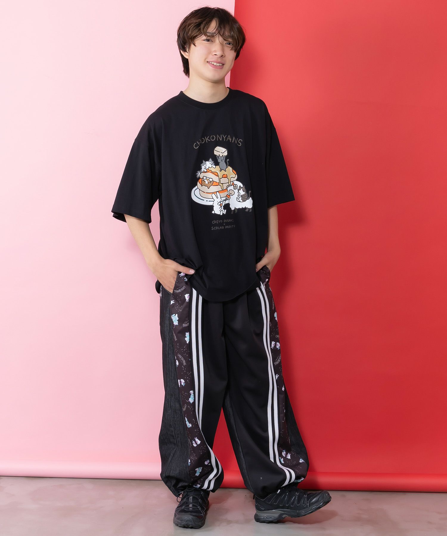 361109：桜咲千依さんコラボ第5弾 ちょこにゃんず ジャージ×デニム切替