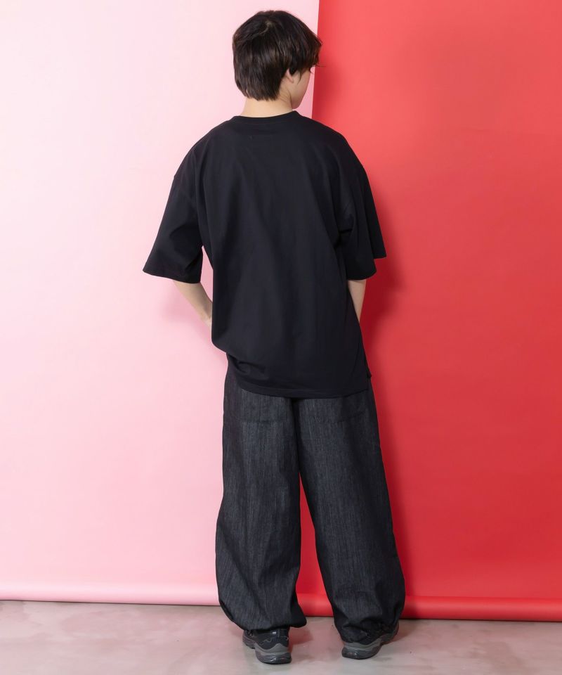 ちょこにゃんず ジャージ×デニム切替パンツ-13