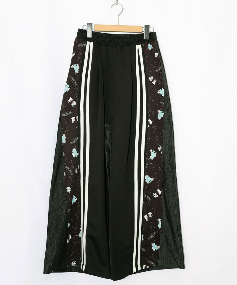 ちょこにゃんず ジャージ×デニム切替パンツ-14