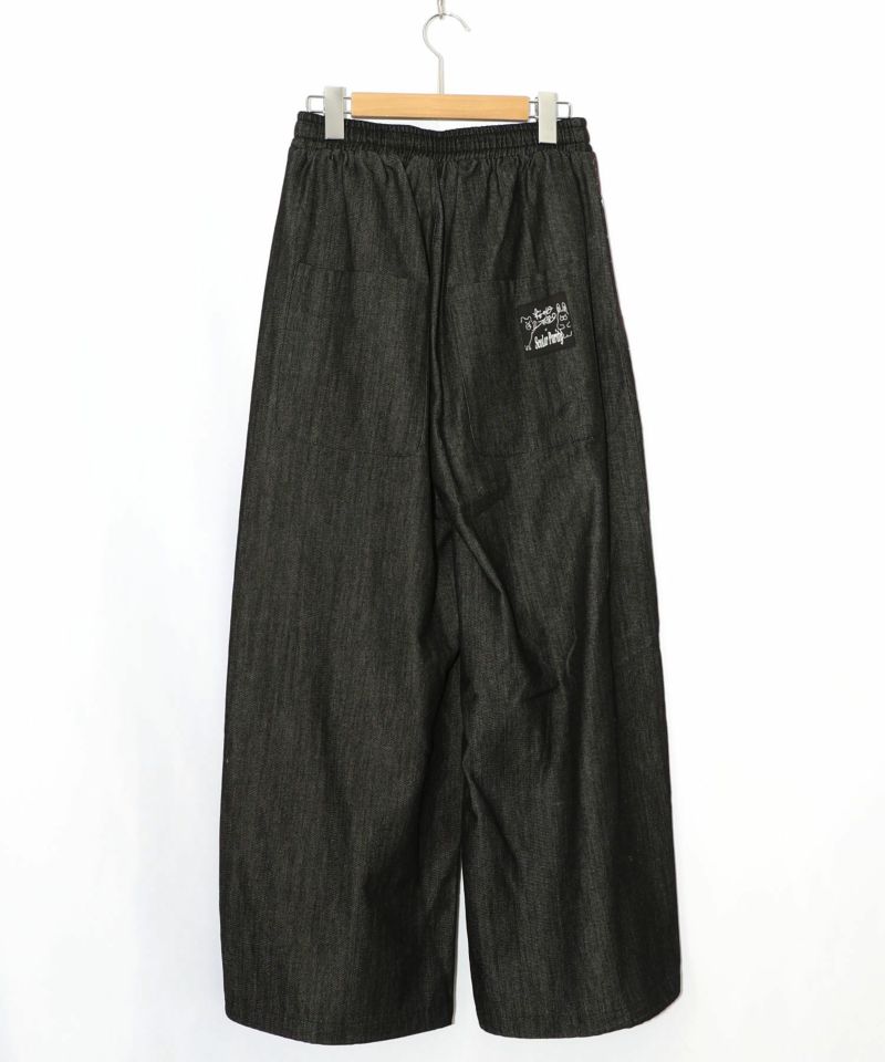 ちょこにゃんず ジャージ×デニム切替パンツ-15