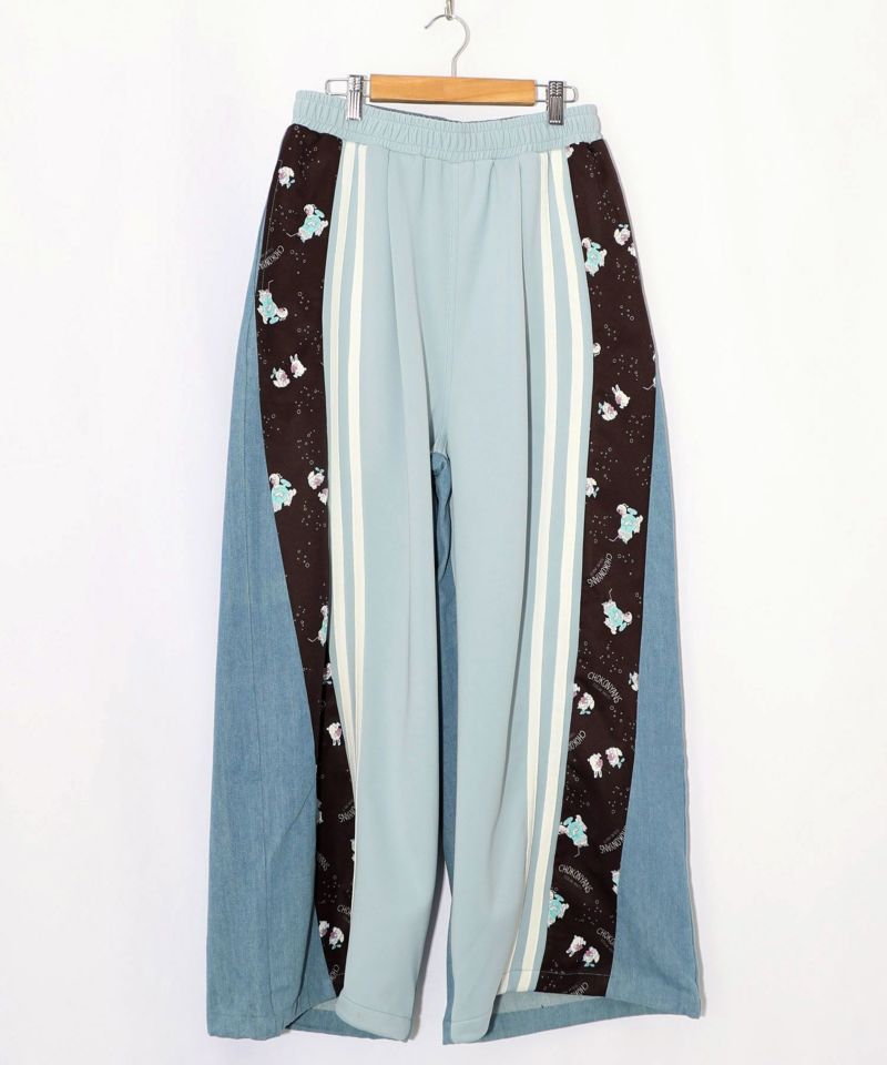 ちょこにゃんず ジャージ×デニム切替パンツ-17