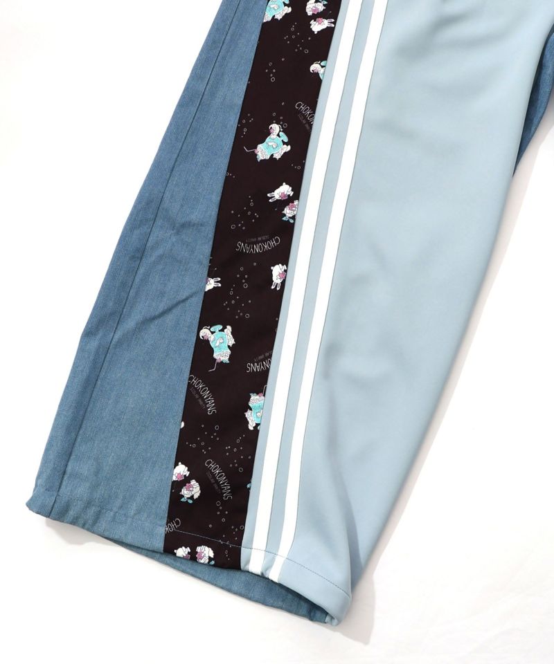 ちょこにゃんず ジャージ×デニム切替パンツ-21