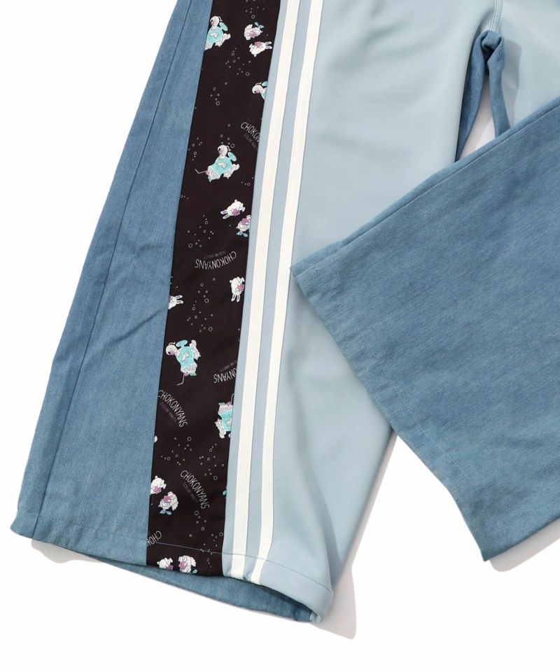 ちょこにゃんず ジャージ×デニム切替パンツ-22