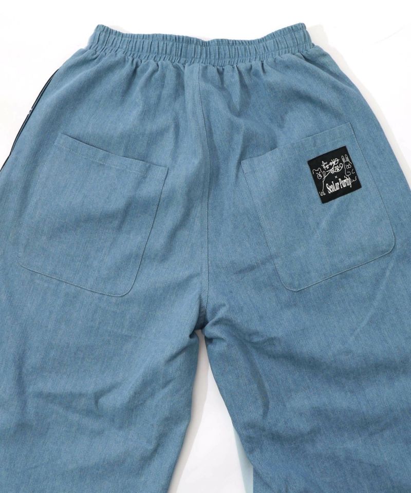 ちょこにゃんず ジャージ×デニム切替パンツ-23