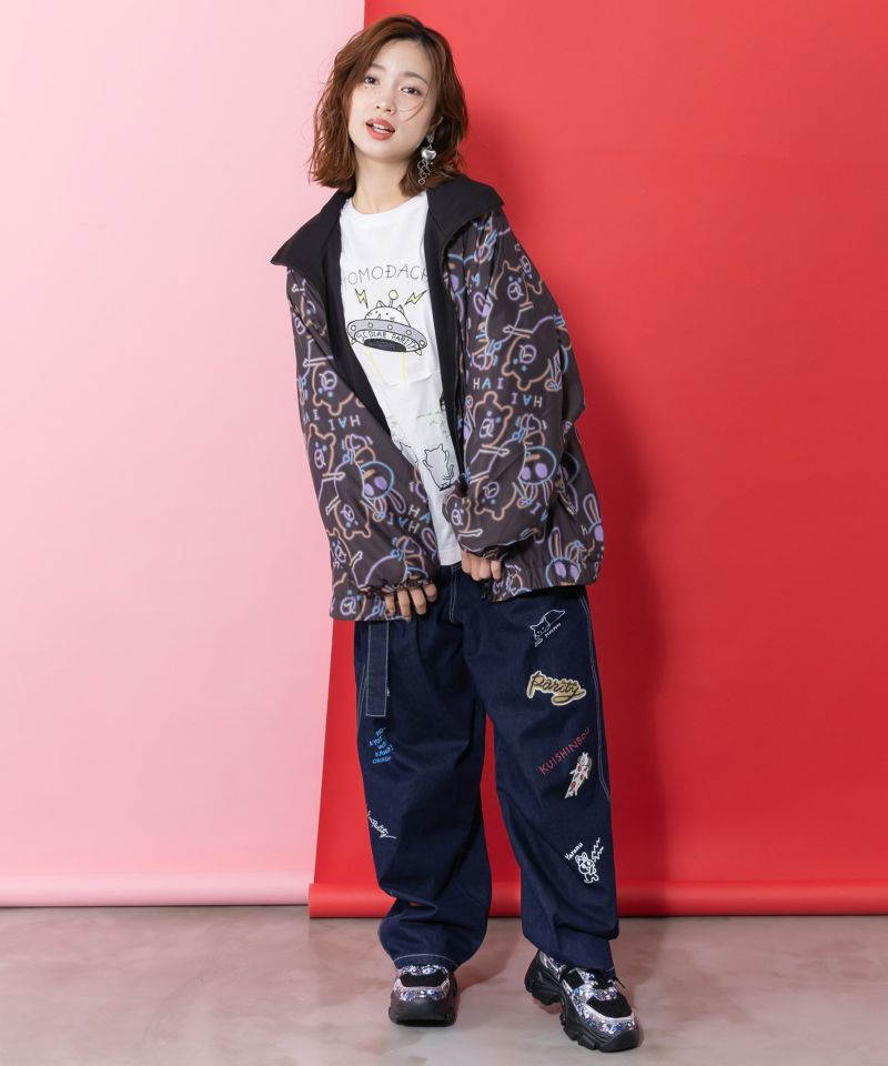 組体操クマうさぎリバーシブルワッシャーブルゾン-2