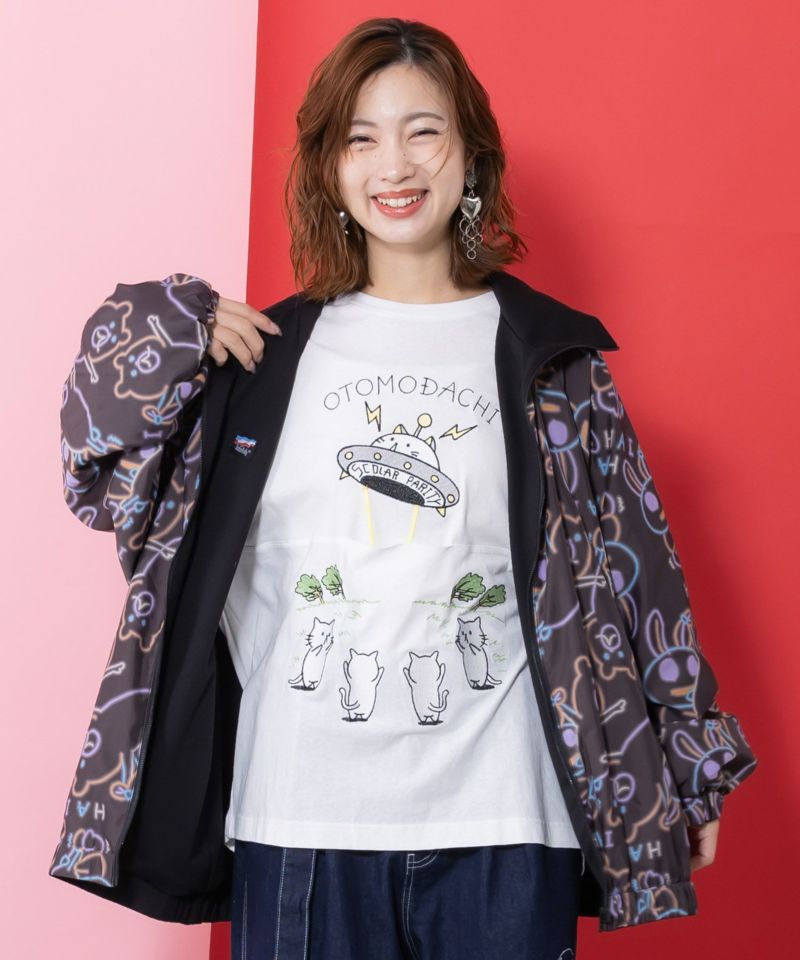 組体操クマうさぎリバーシブルワッシャーブルゾン-3