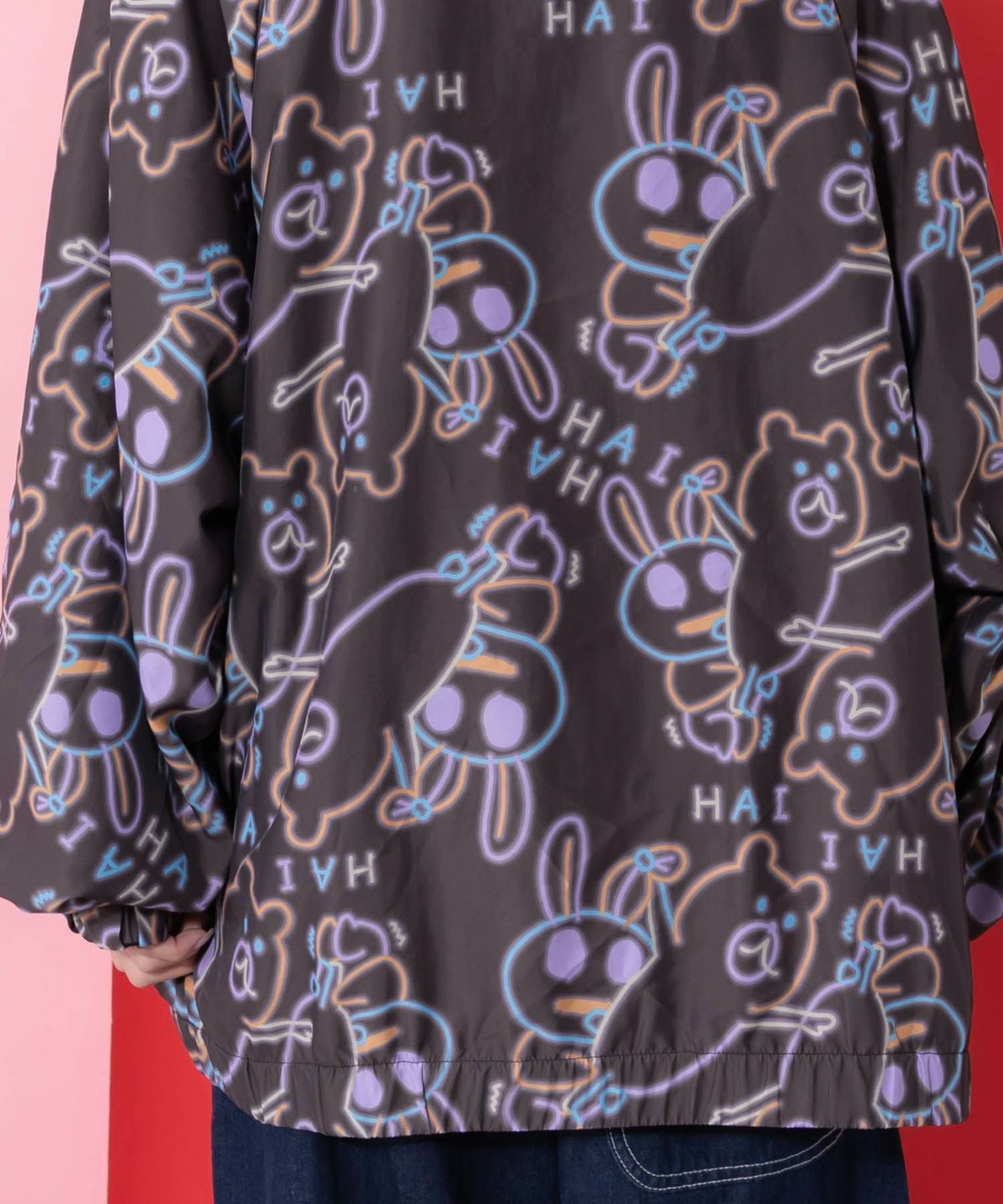 組体操クマうさぎリバーシブルワッシャーブルゾン-8