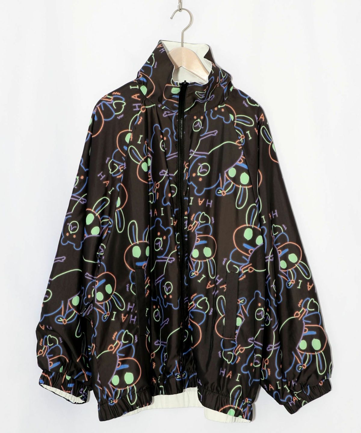 組体操クマうさぎリバーシブルワッシャーブルゾン-11