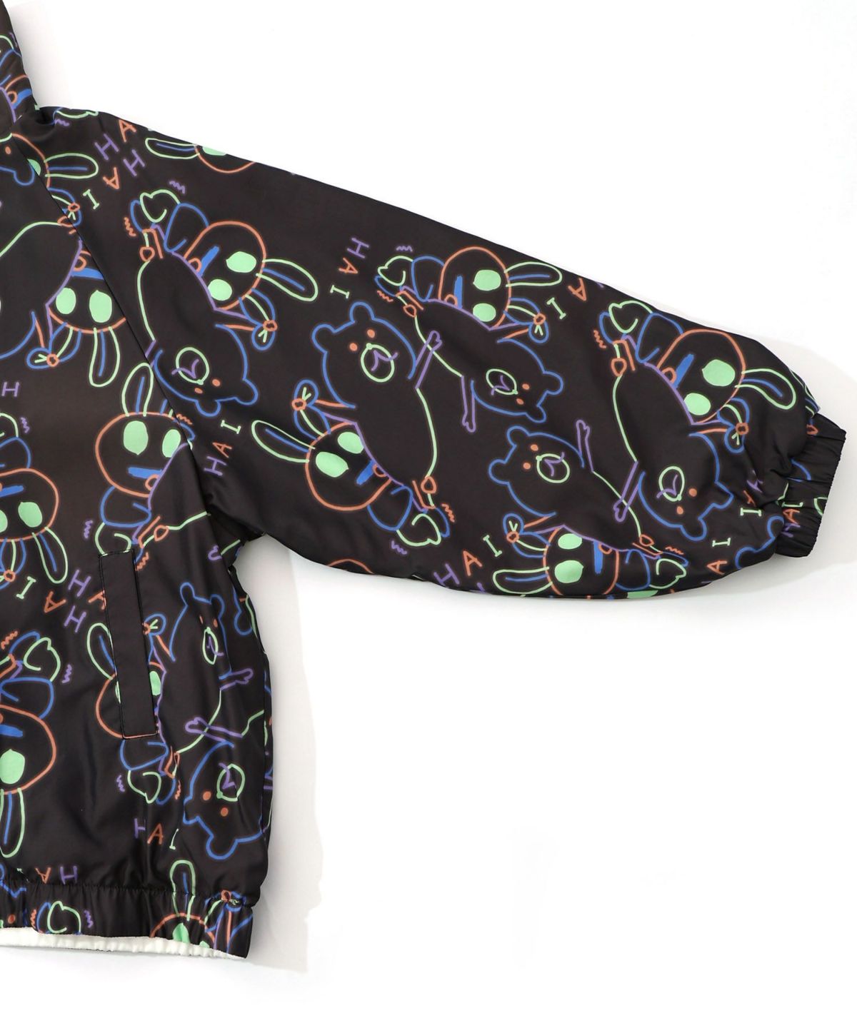 組体操クマうさぎリバーシブルワッシャーブルゾン-18