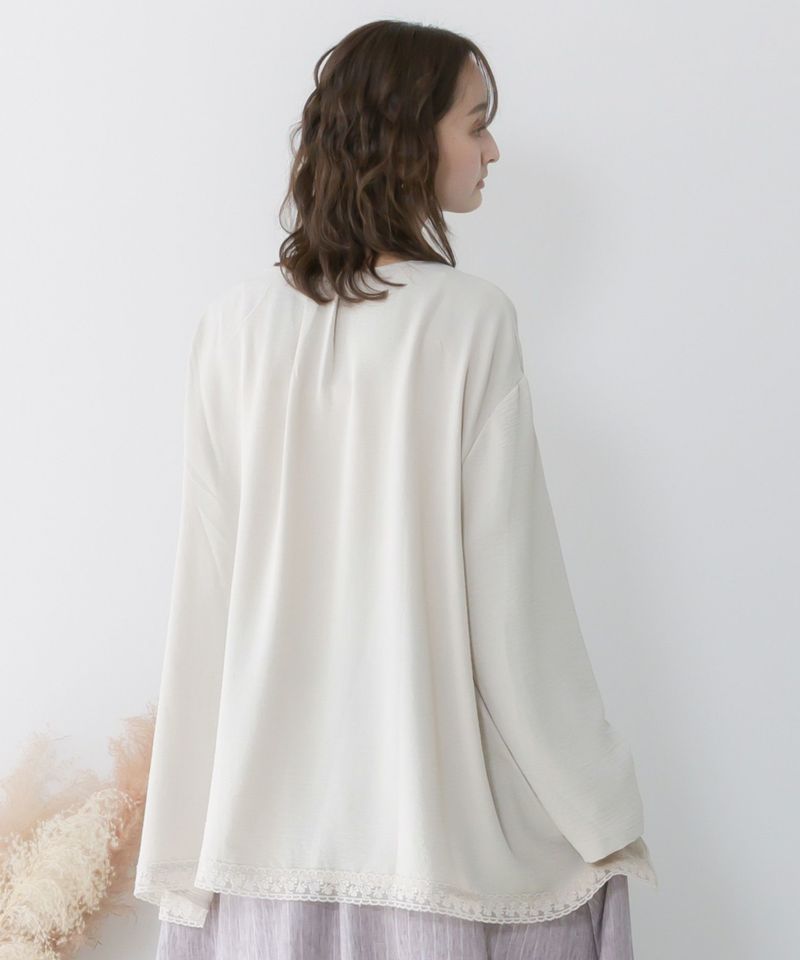 ラメツイード女の子アップリケプルオーバー-4