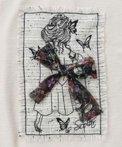 ラメツイード女の子アップリケプルオーバー-11