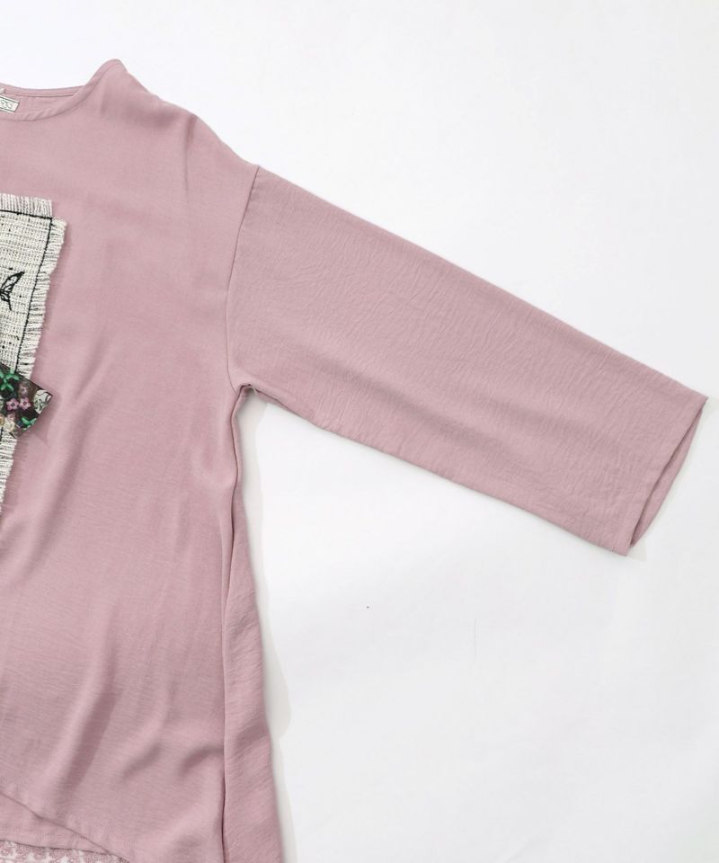 ラメツイード女の子アップリケプルオーバー-19